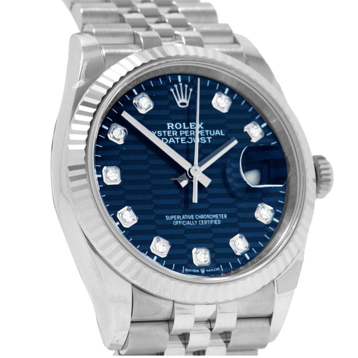 Datejust 36 126234G Blue Motif Jubilee Watches Rolex 