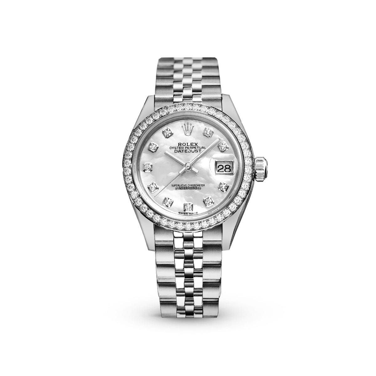 Lady Datejust 28 279384RBR White MOP Jubilee Watches Rolex 