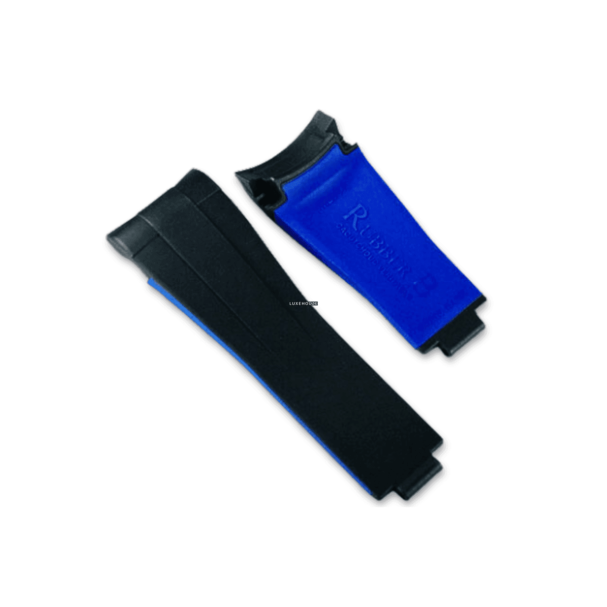 126660 Deepsea Glidelock Series Vulchromatic® Watch Bands RUBBER B 5/7 Pacific Blue / Jet Black 