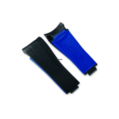 126660 Deepsea Glidelock Series Vulchromatic® Watch Bands RUBBER B M Pacific Blue / Jet Black 