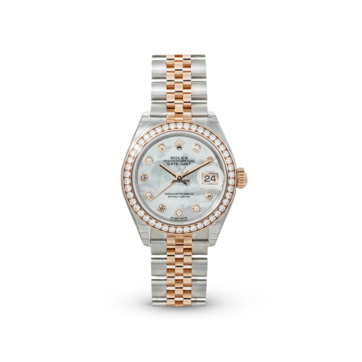 Lady Datejust 28 279381RBR White MOP Jubilee Watches Rolex 