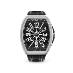 Vanguard V 41 SC DT YACHTING AC.NR (NR.BLC AC) (Black Dial, White Numbers) Watches Franck Muller 