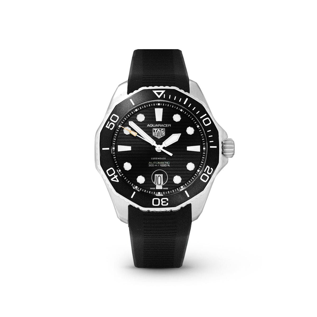 Aquaracer WBP201A.FT6197 Black DIal Rubber Watches Tag Heuer 