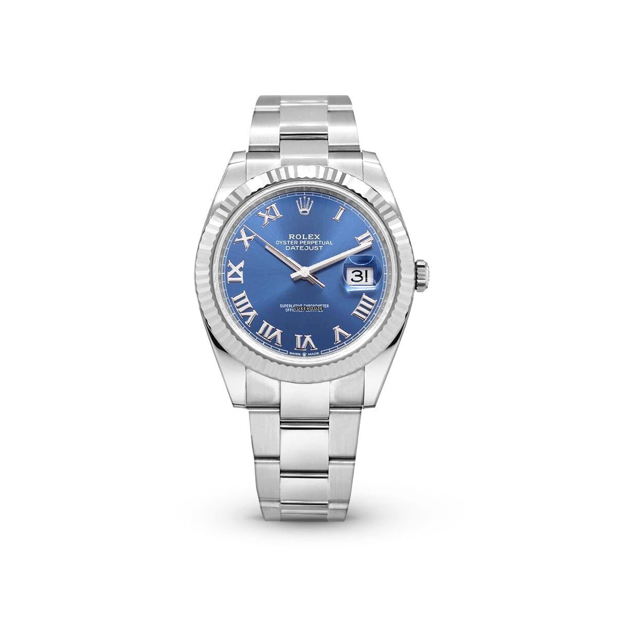 Datejust 41 126334 Blue Roman Oyster Watches Rolex 