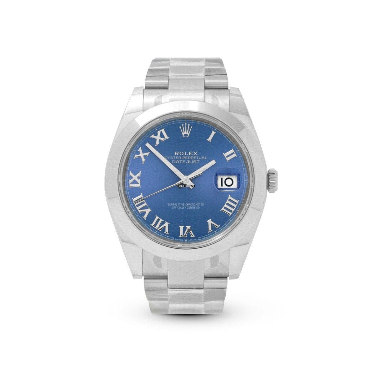 Datejust 41 126300 Blue Roman Oyster Watches Rolex 