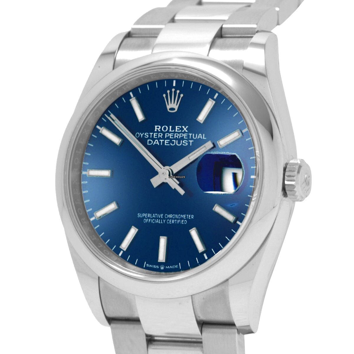 Datejust 36 126200 Blue Oyster Watches Rolex 