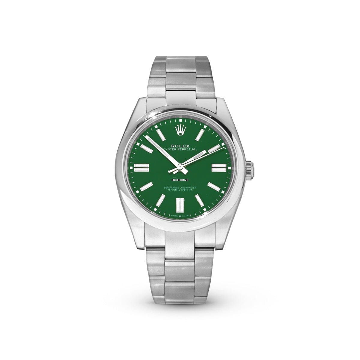 Oyster Perpetual 41 124300 Green Watches Rolex 