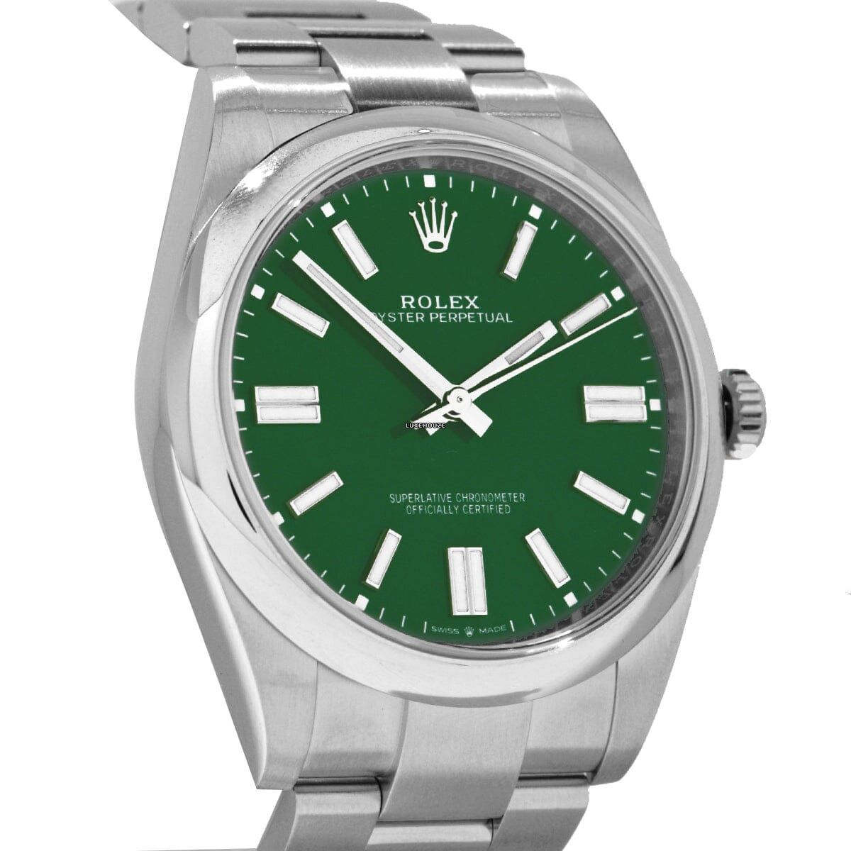 Oyster Perpetual 41 124300 Green Watches Rolex 