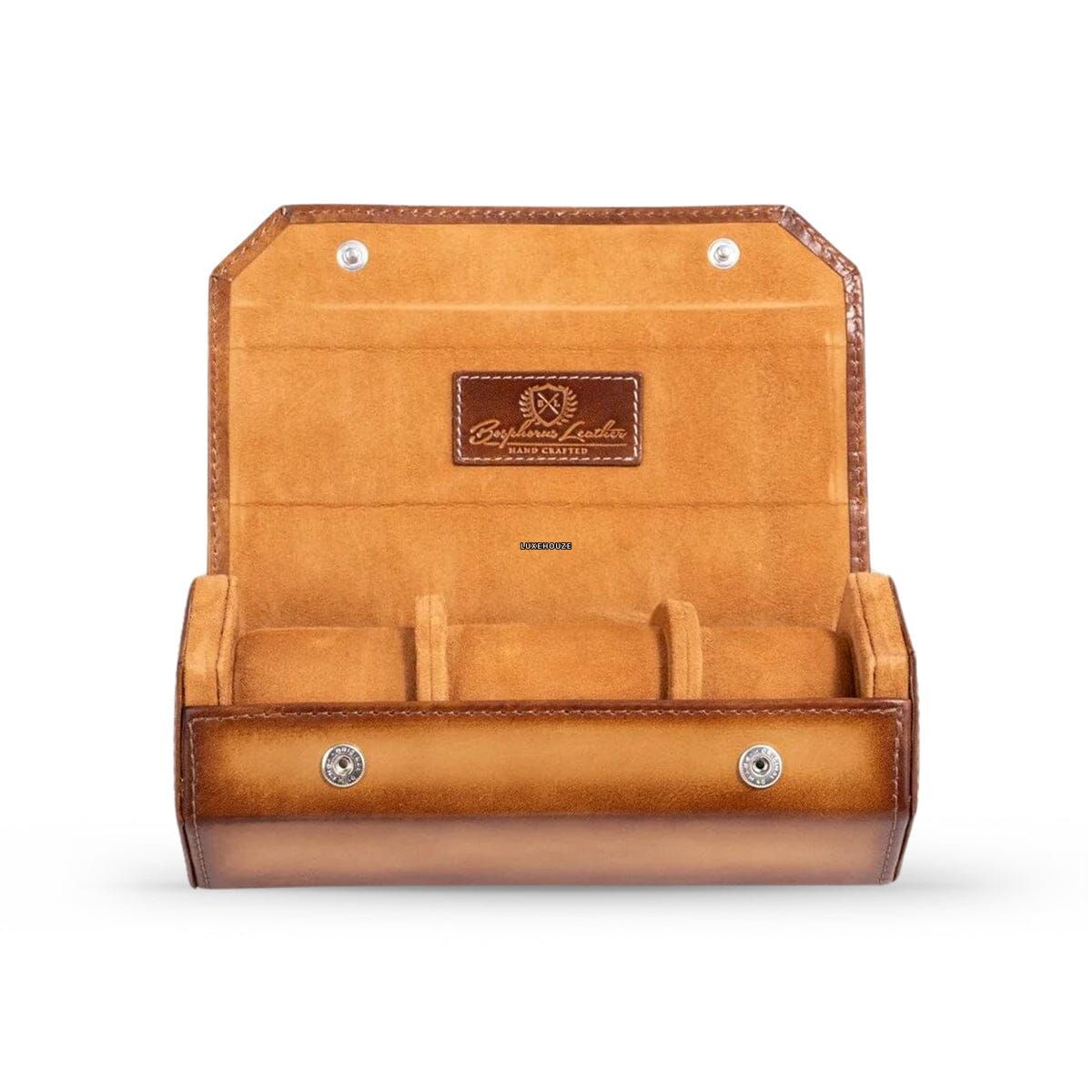 Hexagon - Patina Camel Watch Winder Bosphorus 