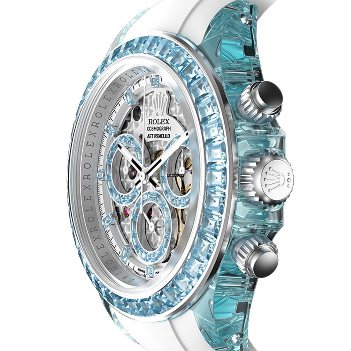 Genesis Collection Daytona - Azure Elegance Fluororubber (Limited Edition 3 Pieces) Watches AET Remould 