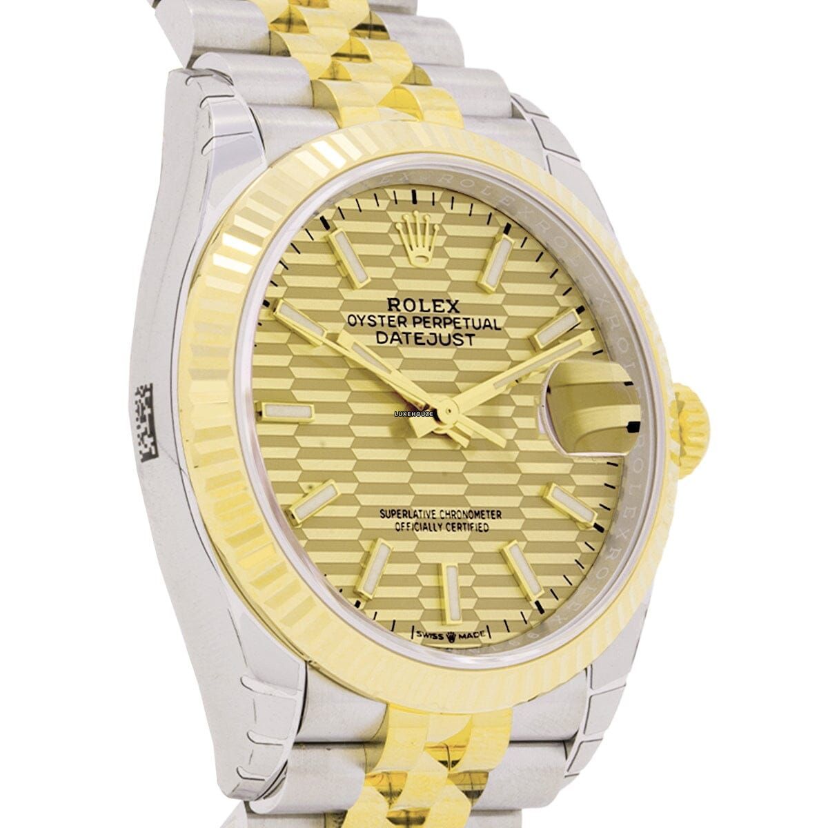 Datejust 36 126233 Champ Motif Fluted Jubilee Watches Rolex 