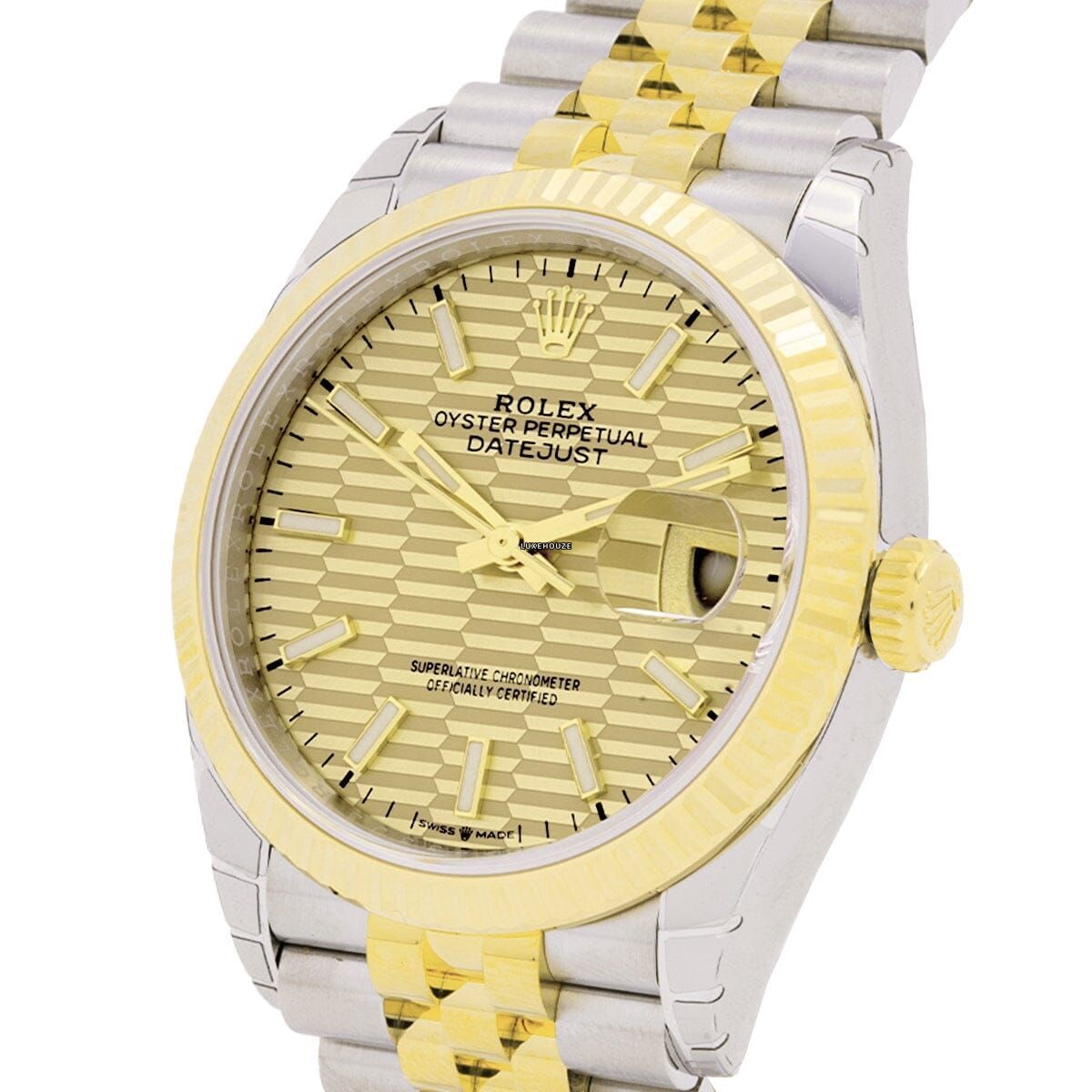 Datejust 36 126233 Champ Motif Fluted Jubilee Watches Rolex 