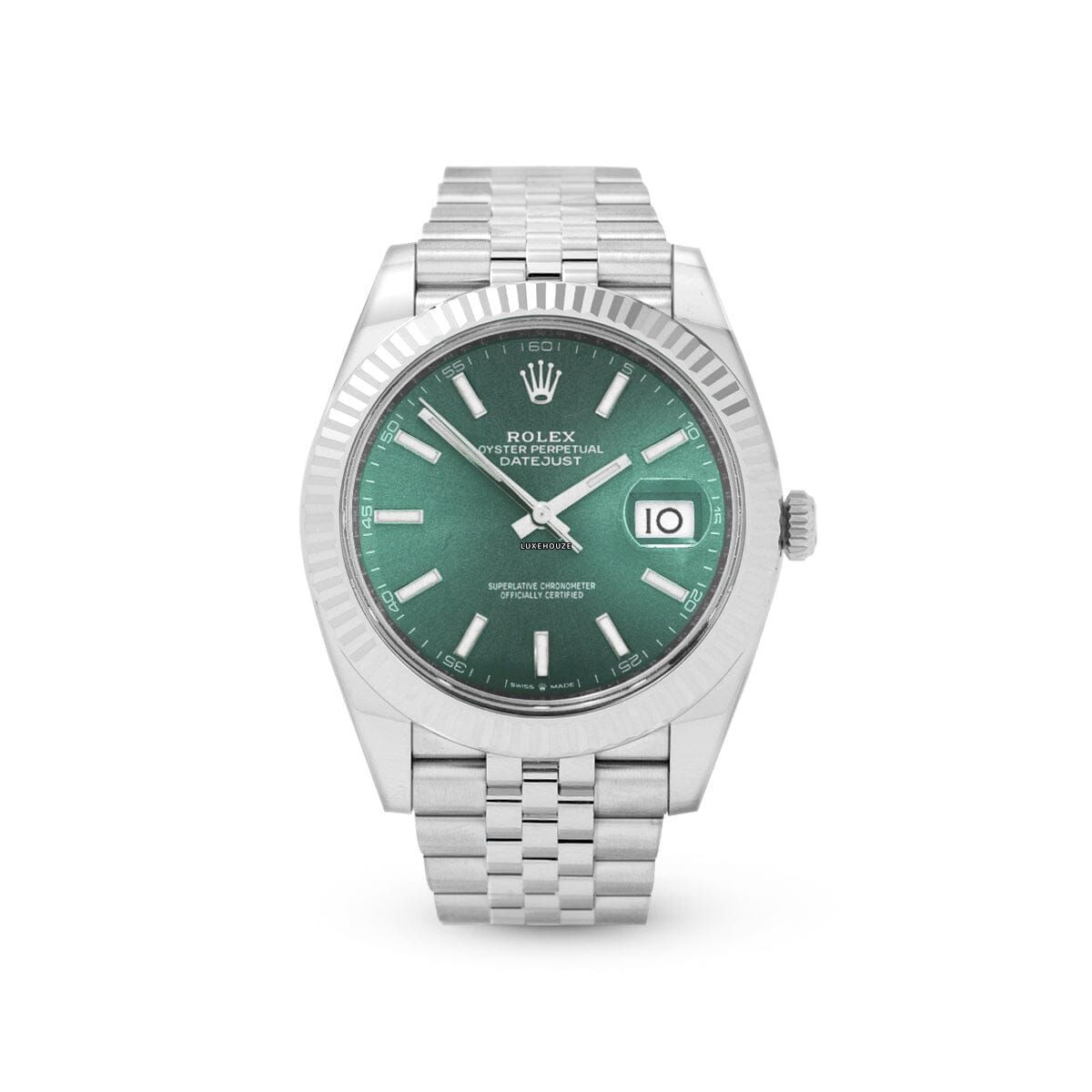 Datejust 41 126334 Mint Green Index Jubilee Watches Rolex 