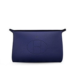 Videpoche 14 Navy Blue Togo PHW W Handbags Hermes 