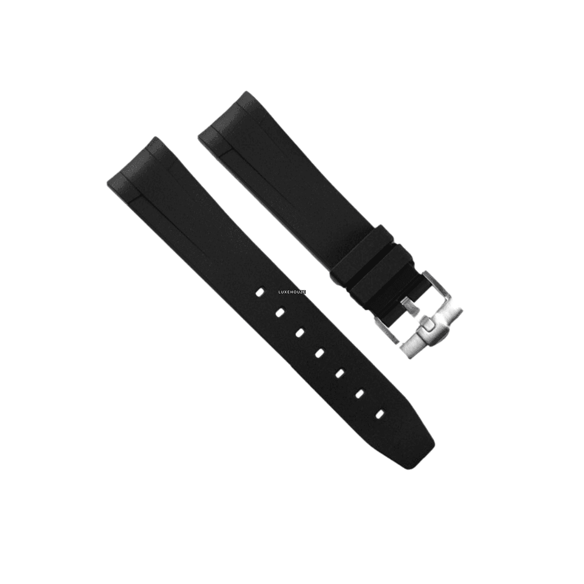 Black Bay 58 39mm Tang Buckle Series Watch Bands RUBBER B Jet Black 