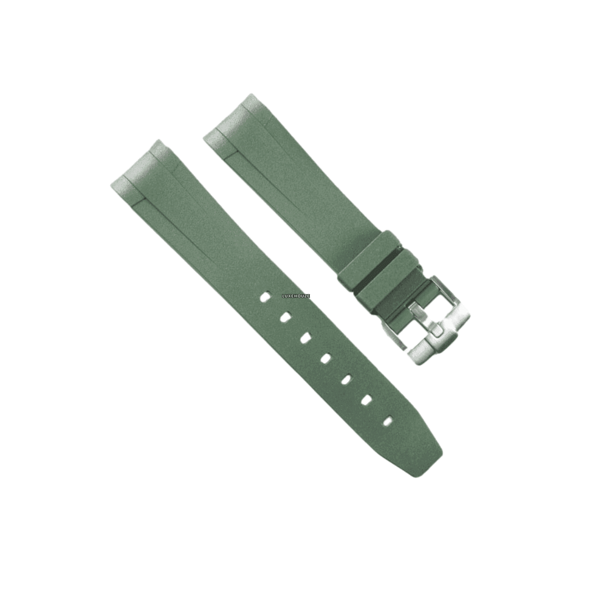 Black Bay 58 39mm Tang Buckle Series Watch Bands RUBBER B Military Green 