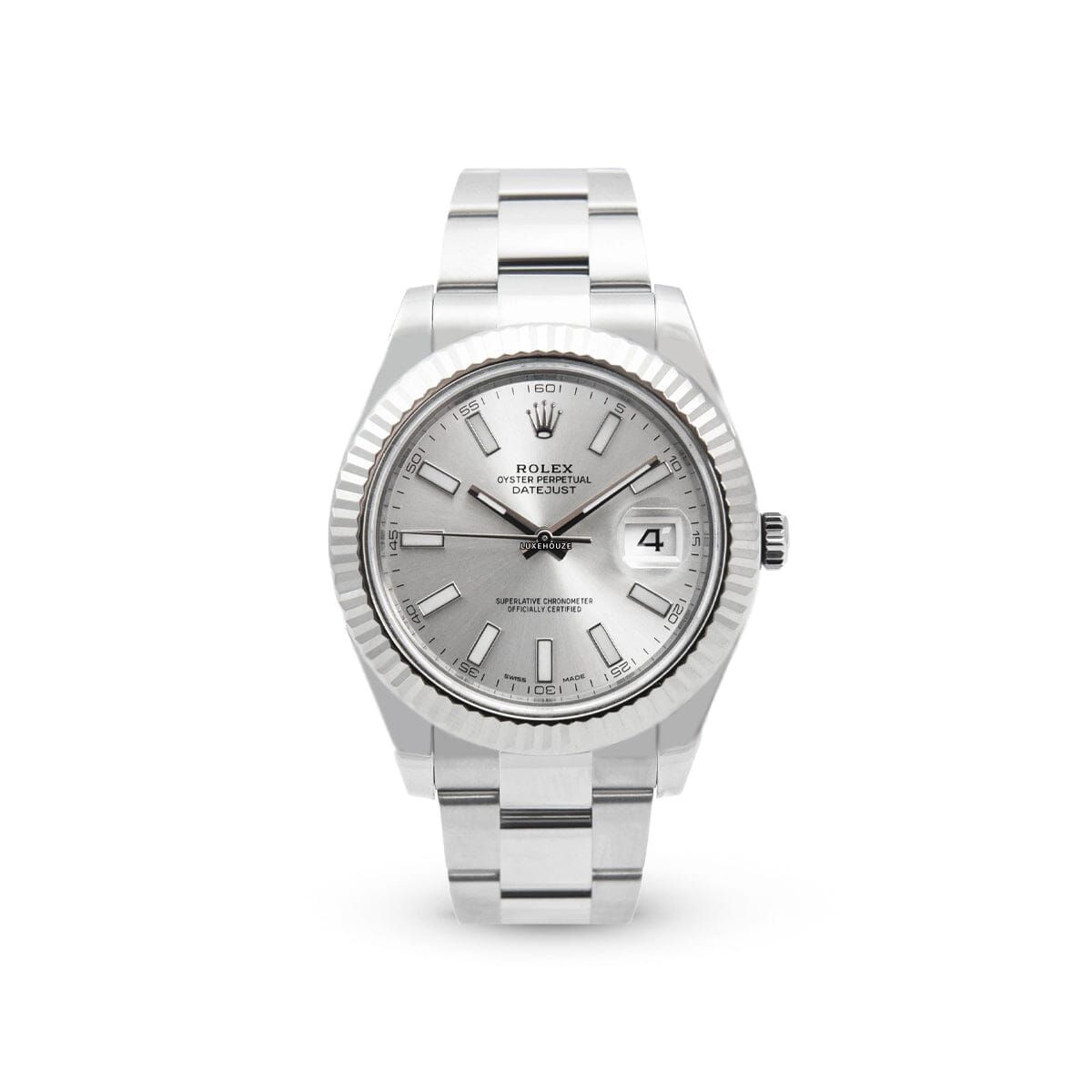 Datejust 41 116334 Silver Oyster Watches Rolex 