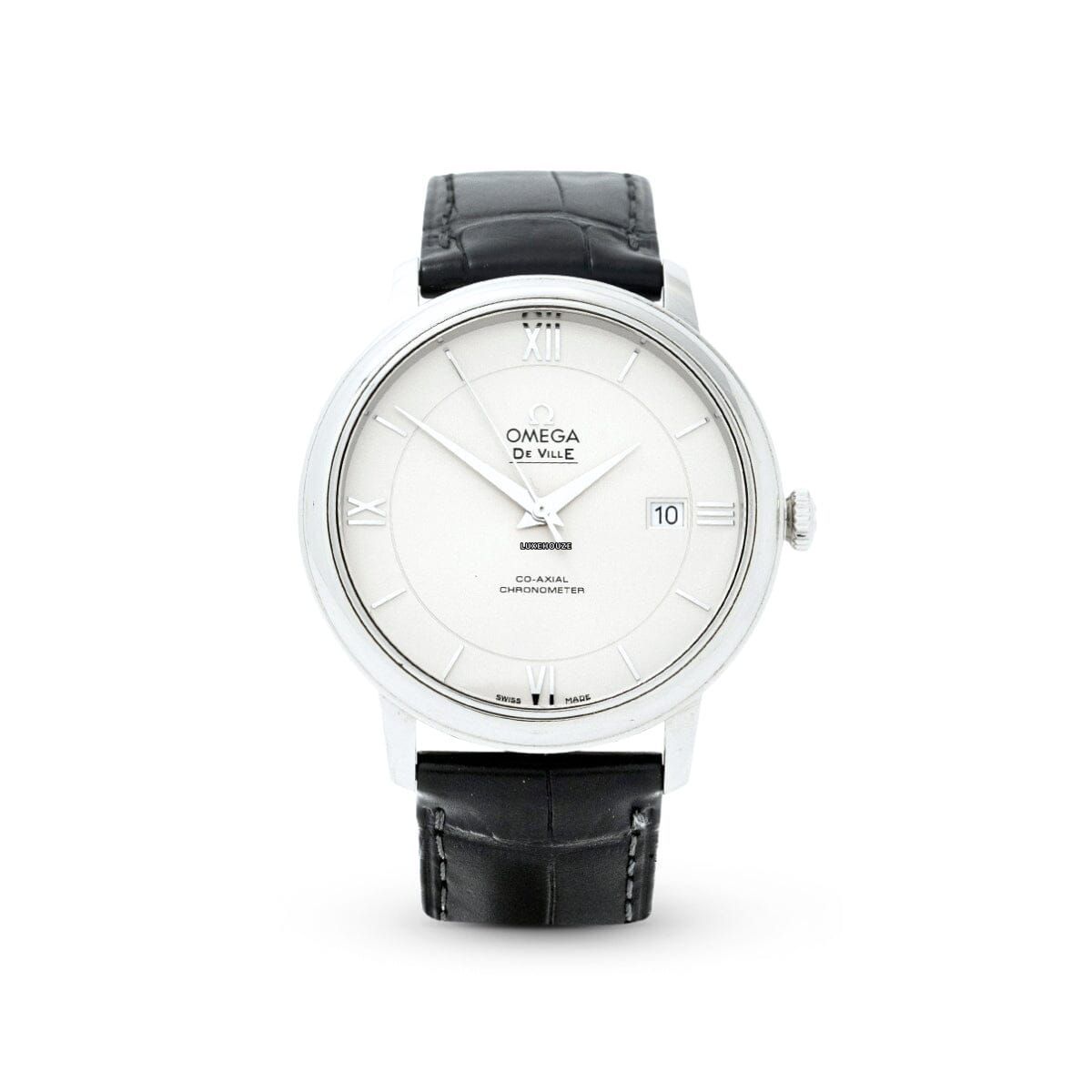 De Ville 42413402002001 White Dial, Leather Strap Watches Omega 