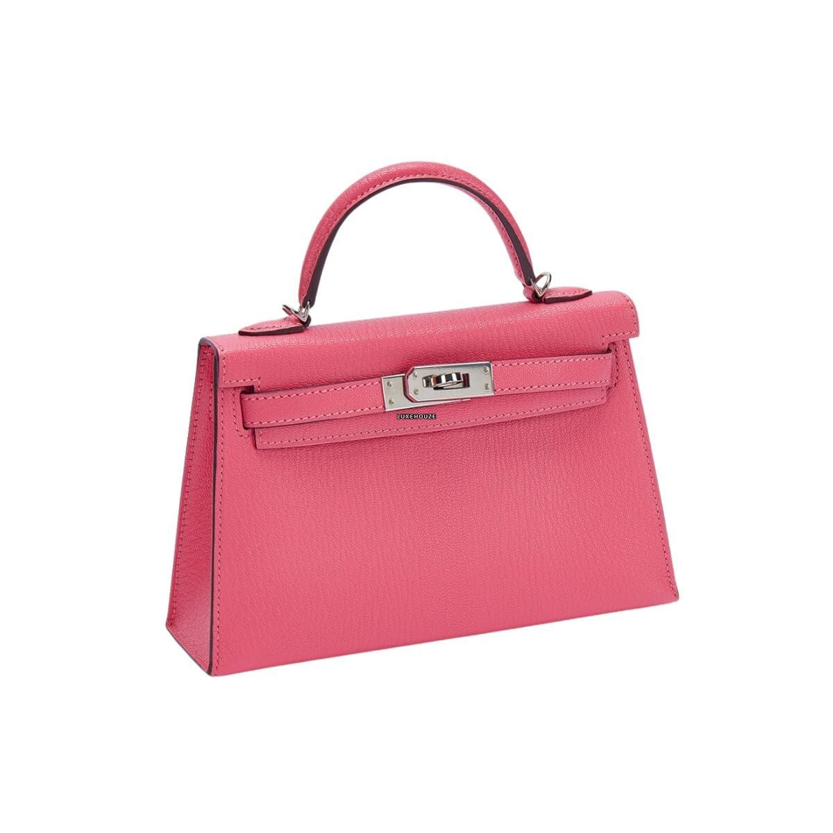 Kelly 20 Chevre Rose Lipstick PHW A Handbags Hermes 