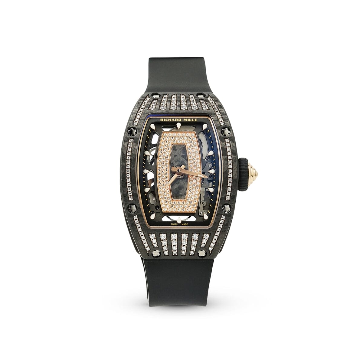RM07-01 Carbon TPT Medium Set Diamonds Watches Richard Mille 