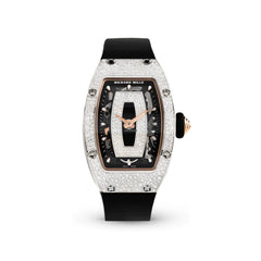 RM07-01 White Gold Snow Set Diamonds (Black Lips) Watches Richard Mille 