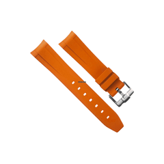 Sport Models Plus Tang Buckle Series Watch Bands RUBBER B Mandarin Orange 