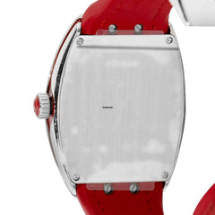 Vanguard V 32 QZ AC.RG (BLC.BLC RG) (White Dial, Red Numbers) Watches Franck Muller 