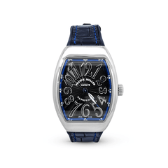 Vanguard V 32 QZ AC.BU (BU.NR AC) (Dark Blue Dial, Silver Numbers) Watches Franck Muller 