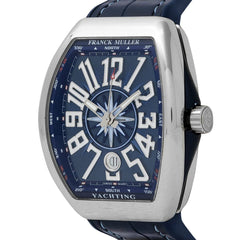 Vanguard V 41 SC DT YACHTING AC.BL (BL.BLC AC) (Blue Dial, White Numbers) Watches Franck Muller 