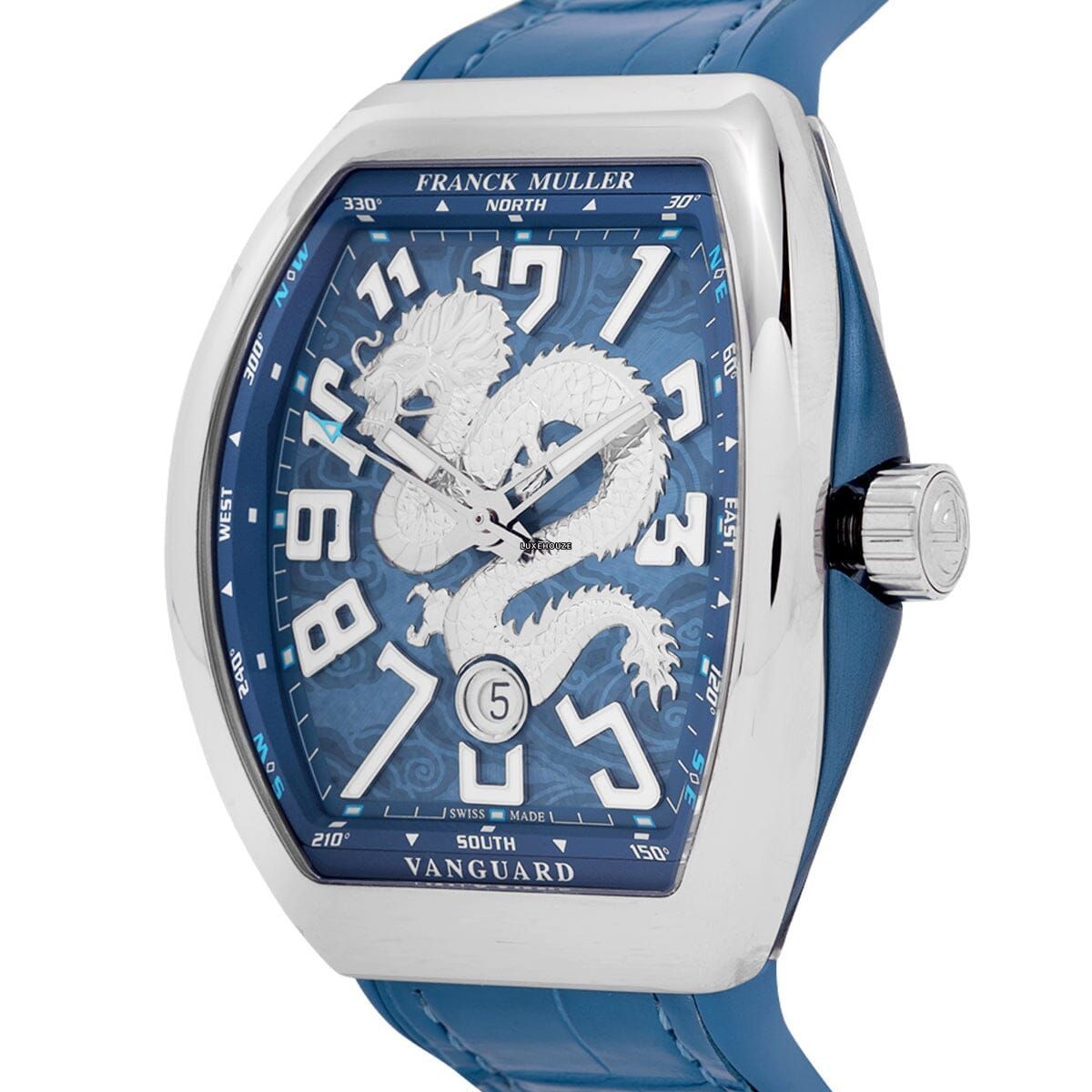 Vanguard V 45 SC DT Blue Marine Dragon AC Limited Watches Franck Muller 