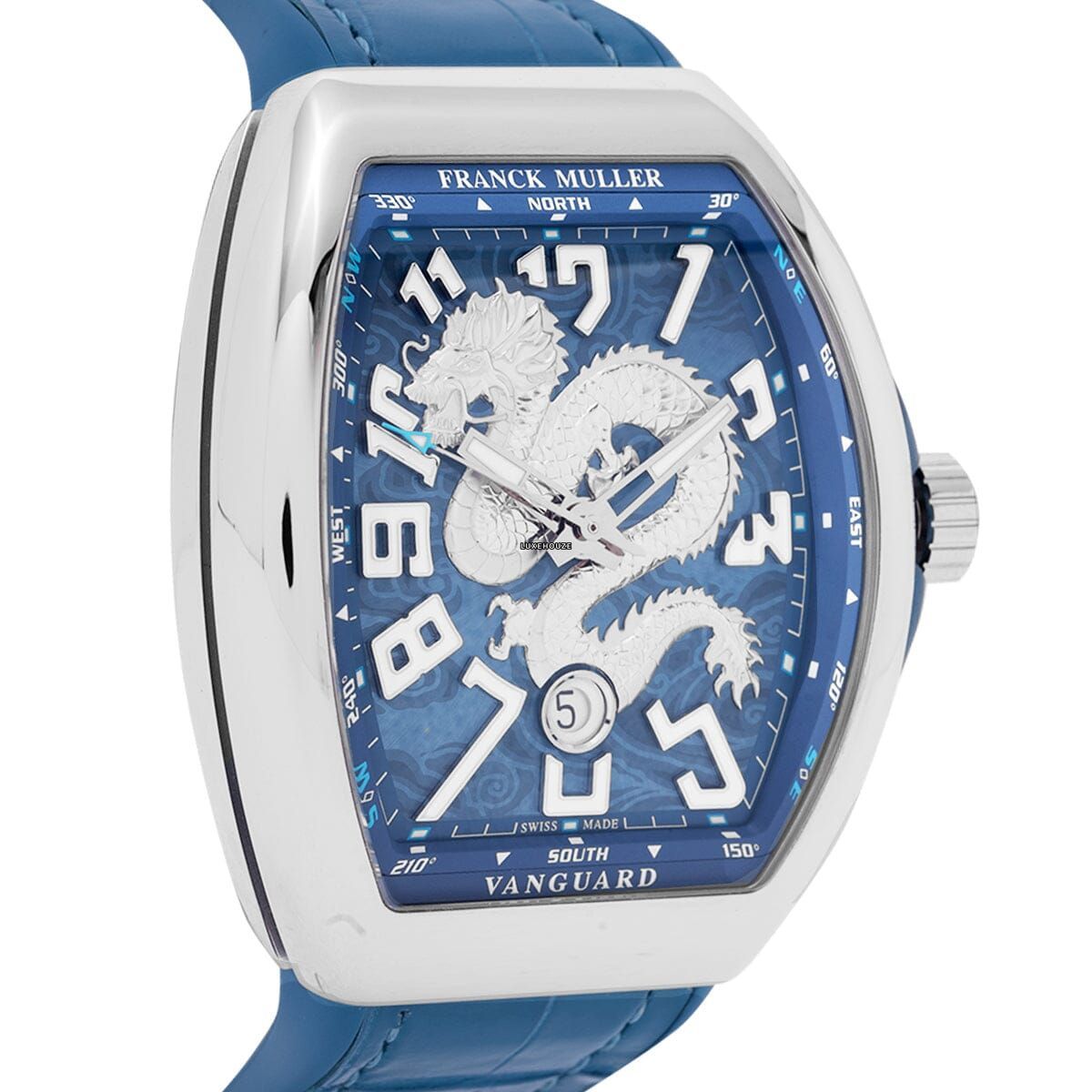 Vanguard V 45 SC DT Blue Marine Dragon AC Limited Watches Franck Muller 