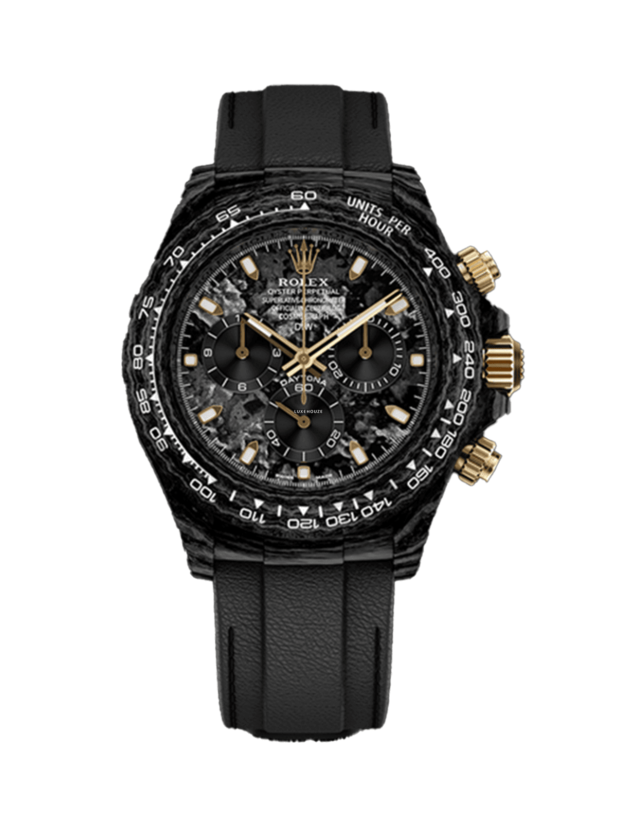 DiW Daytona Black and Gold Carbon Watches DiW 