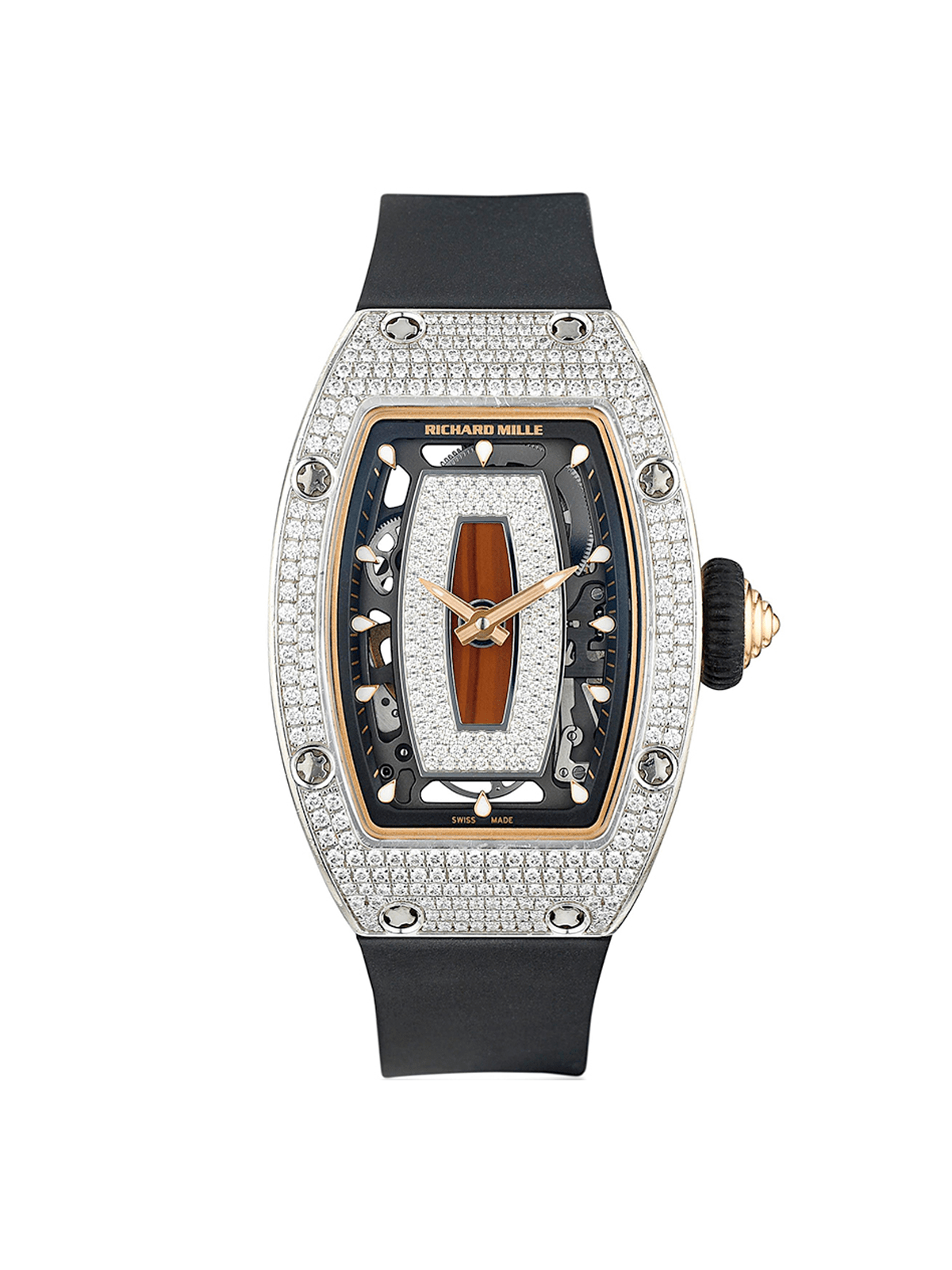 RM07-01 White Gold Full Set Diamonds (Red Lips) Watches Richard Mille 