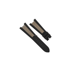 Nautilus On Strap Classic Series Goldmatic® Watch Bands RUBBER B Jet Black / 18K Rose Gold Accents 