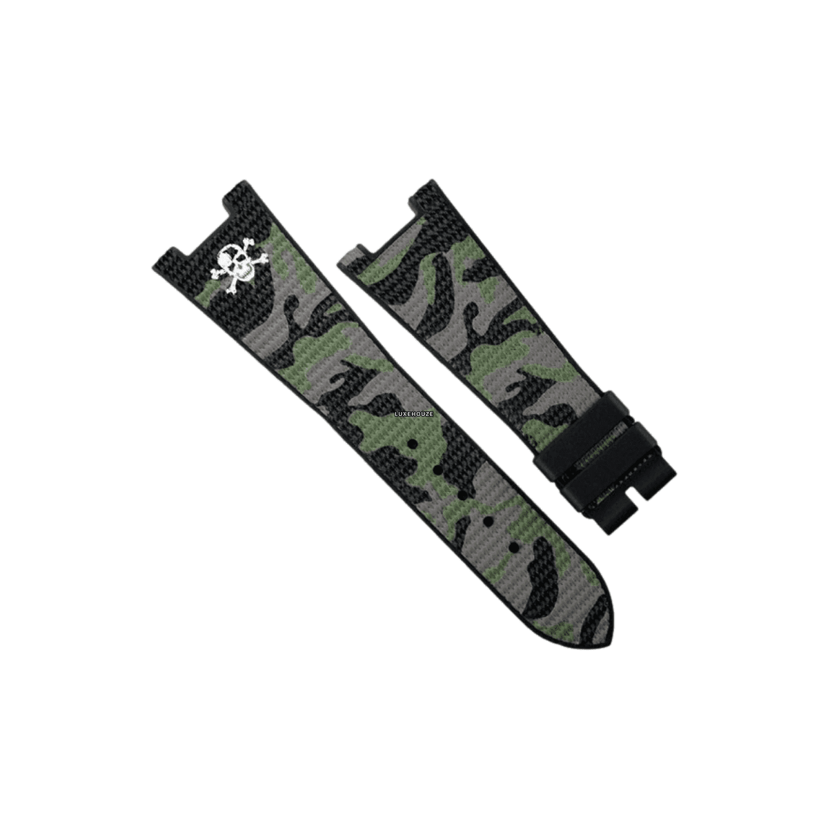 Nautilus On Strap Special Edn. Urban Camo Twill Swimskin Watch Bands RUBBER B Military Green 
