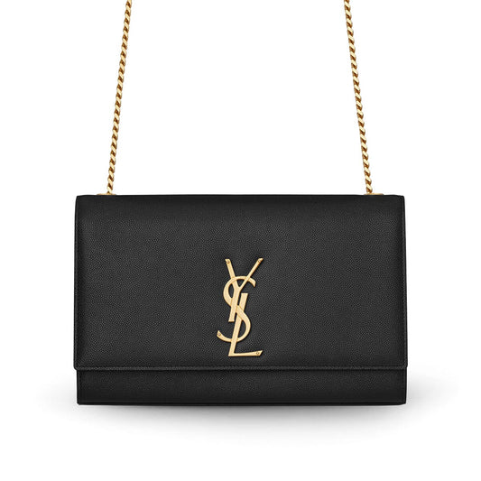 YSL Saint Laurent Kate Crossbody Bag With Chain - Black